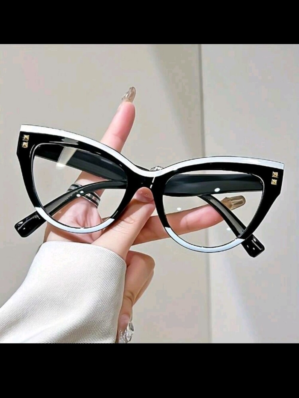 Blue Light Blocking Rockstud Cat Eye Glasses NEW